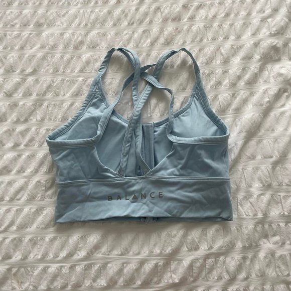 Balance Activewear Blue Crop Top - Picture 2 of 2